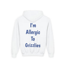 Load image into Gallery viewer, Allergic to Grizzlies - Youth Heavy Blend Hooded Sweatshirt