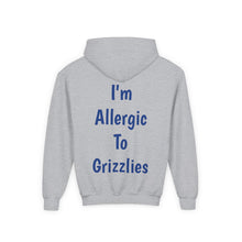 Load image into Gallery viewer, Allergic to Grizzlies - Youth Heavy Blend Hooded Sweatshirt