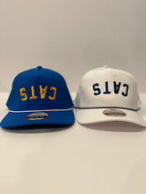 Load image into Gallery viewer, "Cats" White Rope Hat U&B