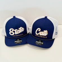 Load image into Gallery viewer, Navy Cats Football Hat