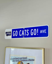 Load image into Gallery viewer, Go Cats Go! Ave Metal Street Sign