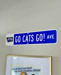 Go Cats Go! Ave Metal Street Sign