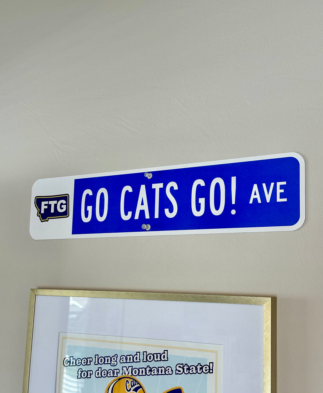 Go Cats Go! Ave Metal Street Sign