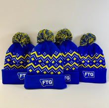 Load image into Gallery viewer, Conference Champs Blue FTG Pom Beanie